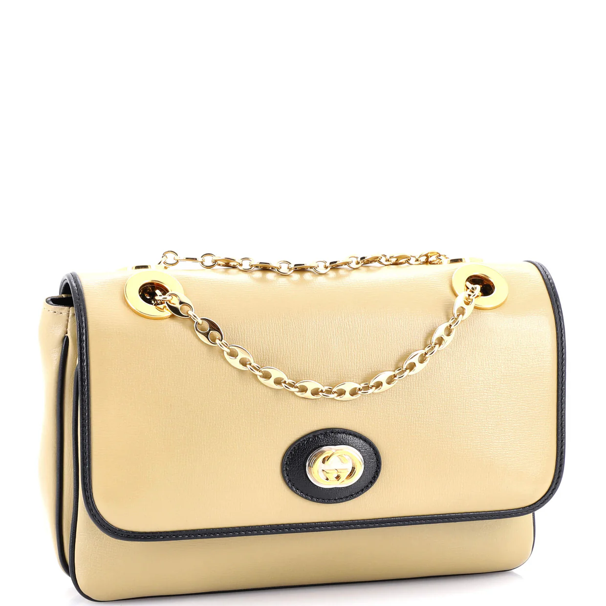 Marina Chain Flap Bag Leather Small - Deep Luxury
