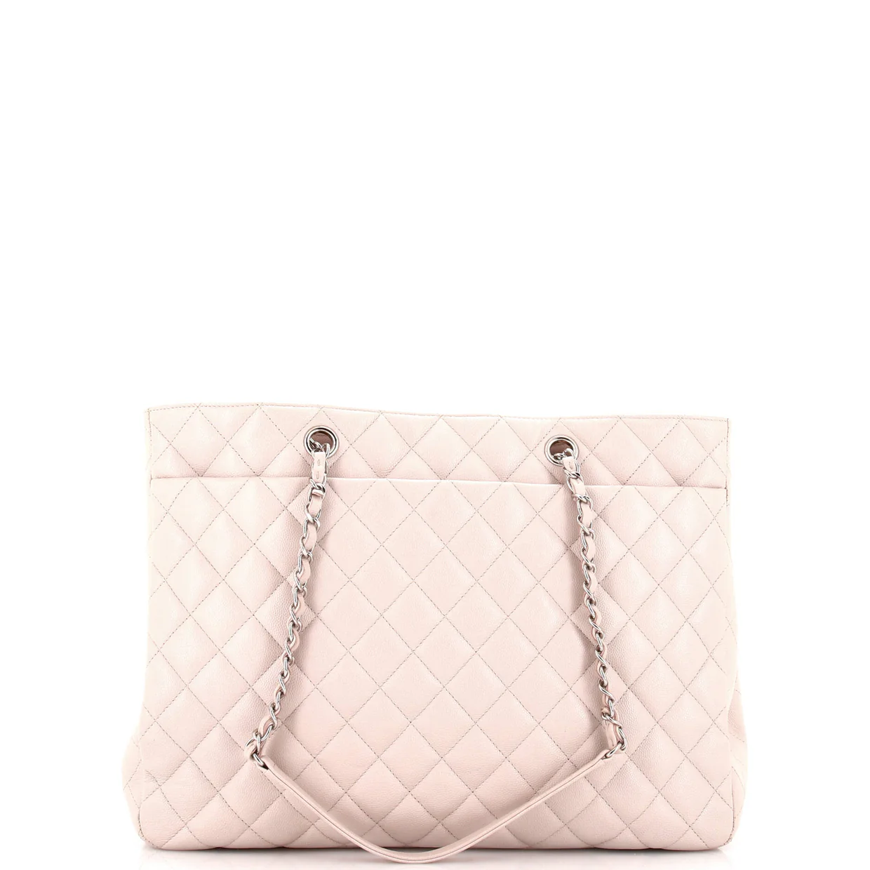 Classic CC Shopping Tote Quilted Caviar Large - Deep Luxury