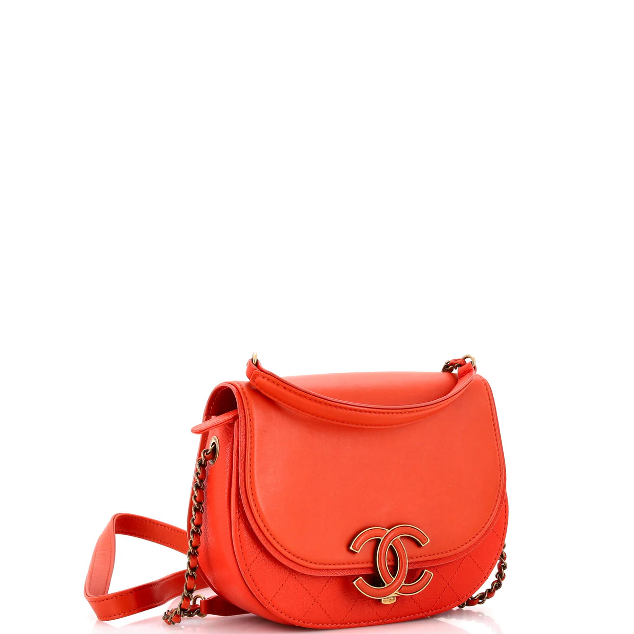 Coco Curve Flap Messenger Calfskin and Quilted Goatskin Small - Deep Luxury