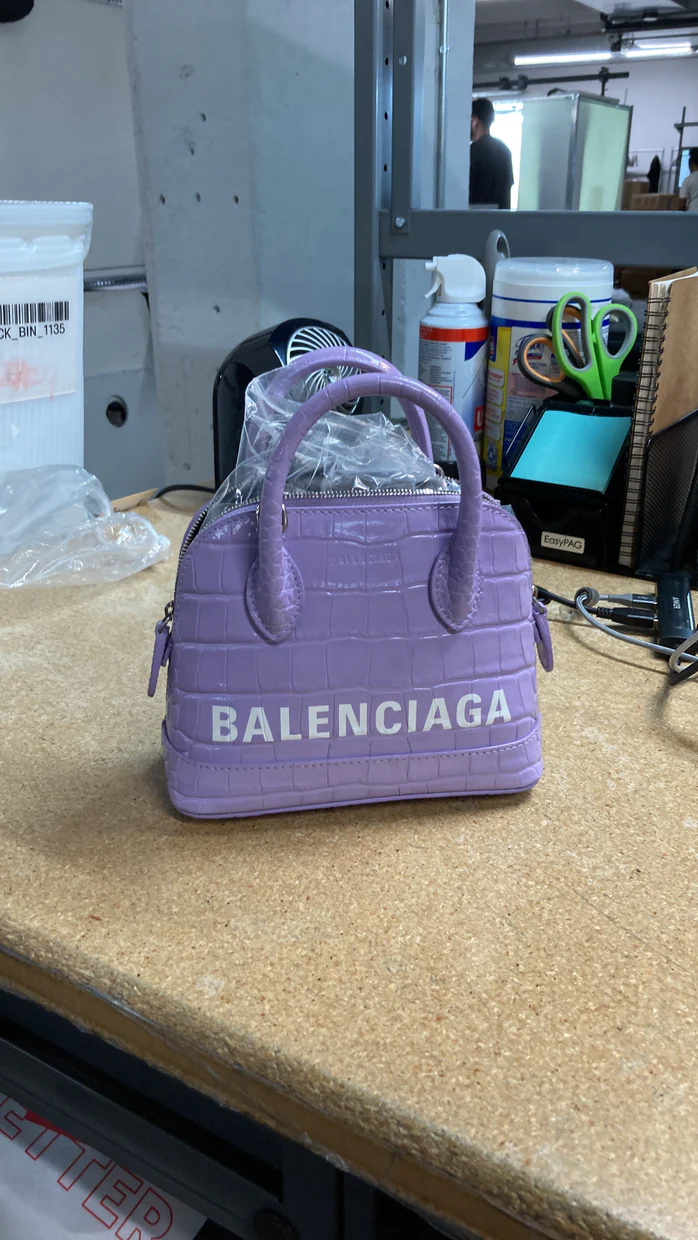 Logo Ville Bag Crocodile Embossed Leather XXS - Deep Luxury