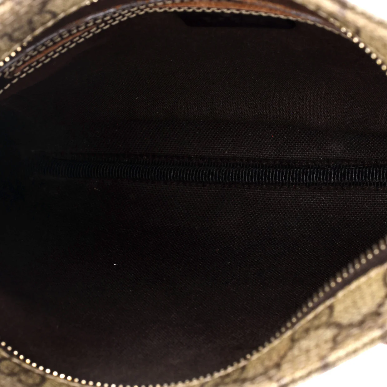 Zip Top Messenger Bag GG Coated Canvas Small - Deep Luxury