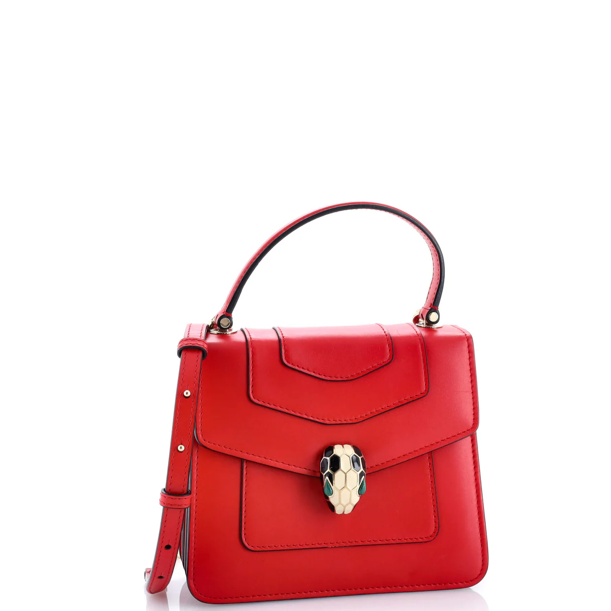 Serpenti Forever Top Handle Bag Leather Small - Deep Luxury