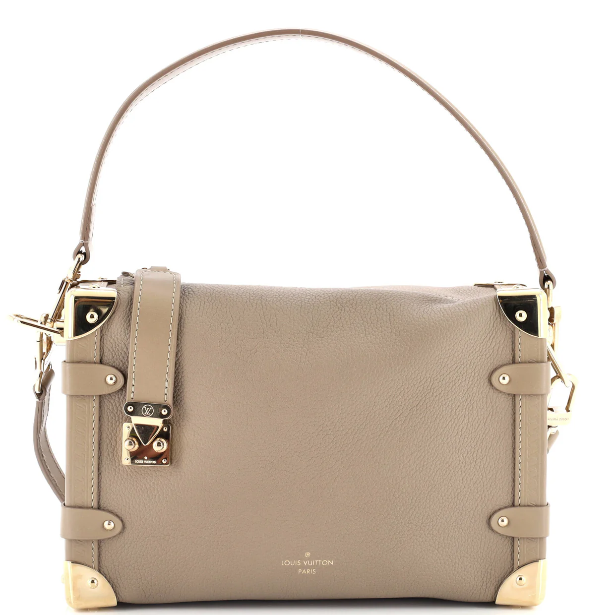 Side Trunk Handbag Taurillon Leather MM - Deep Luxury