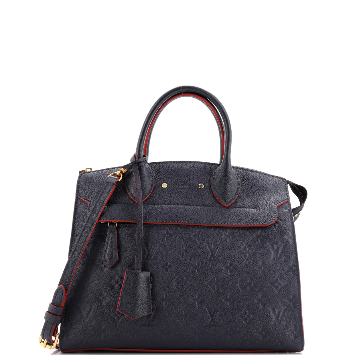 Pont Neuf Handbag Monogram Empreinte Leather MM - Deep Luxury