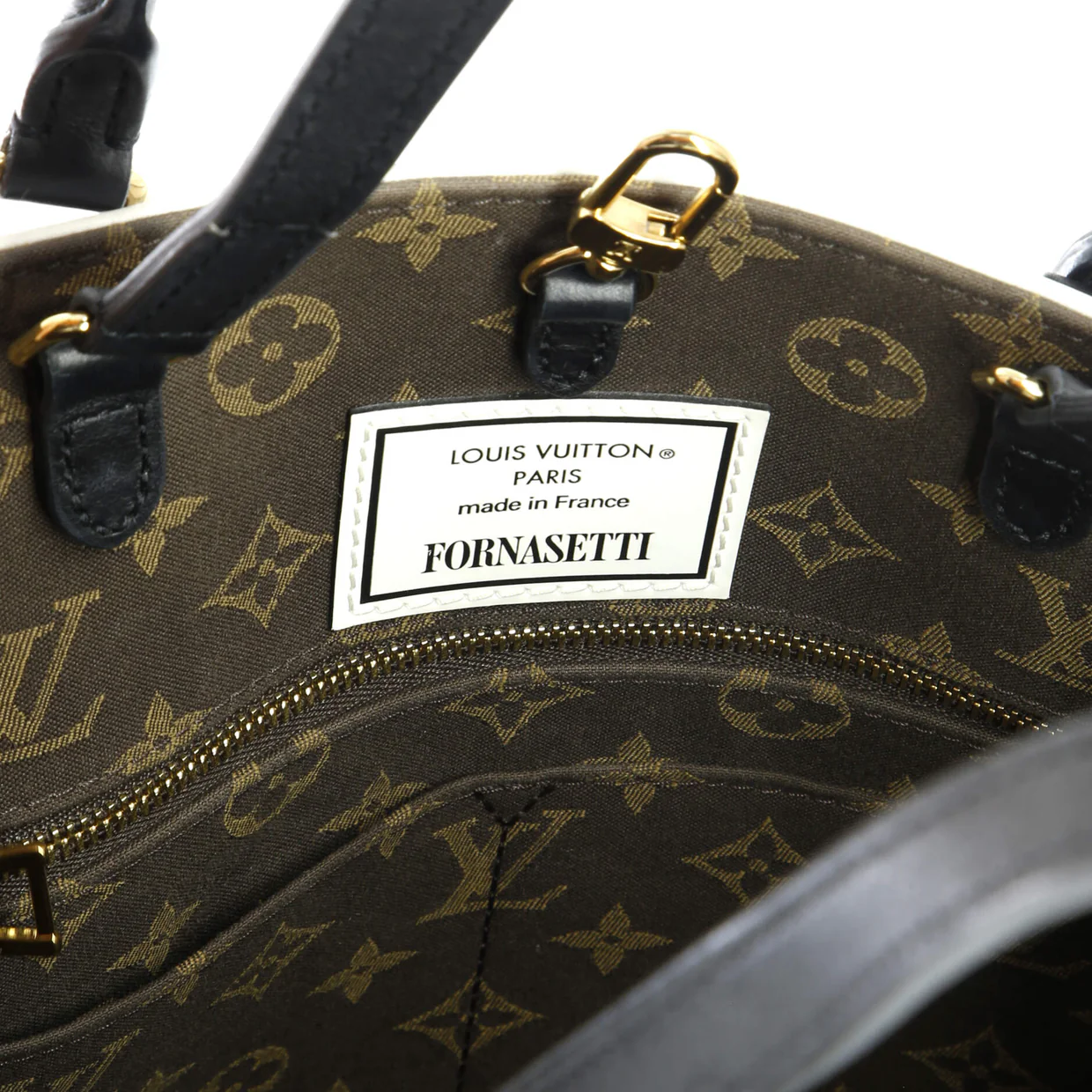 OnTheGo Tote Limited Edition Fornasetti Architettura Print Leather and Monogram Canvas MM - Deep Luxury