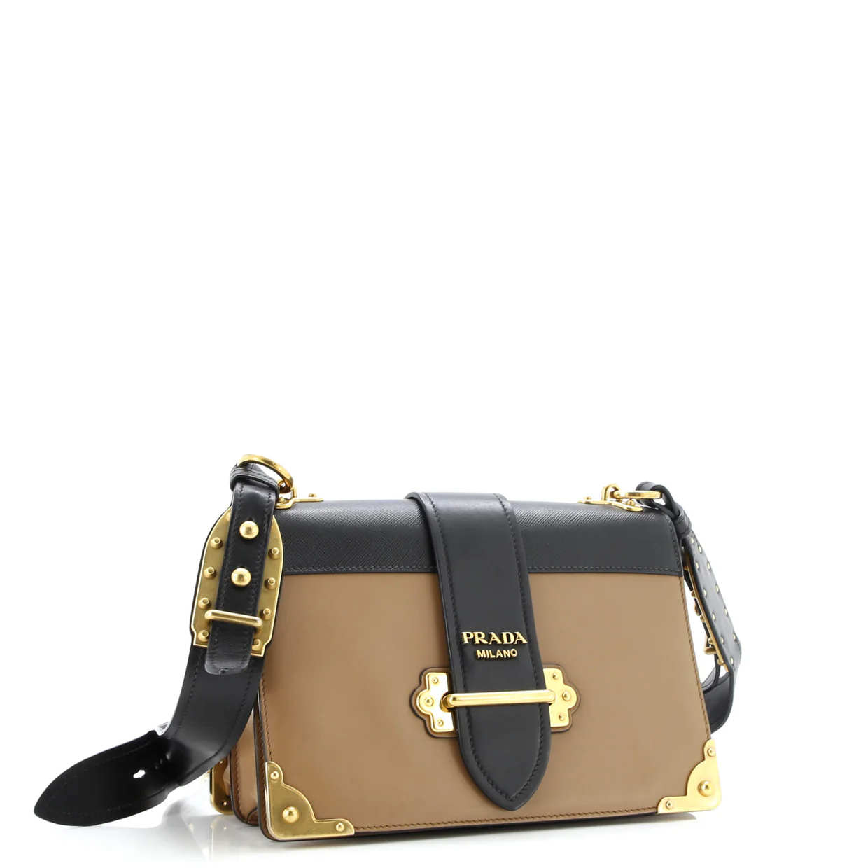 Cahier Crossbody Bag Leather and Saffiano Leather Large - Deep Luxury