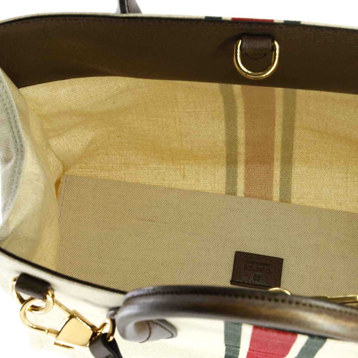 Foldable Web Tote Canvas with Leather Small - Deep Luxury