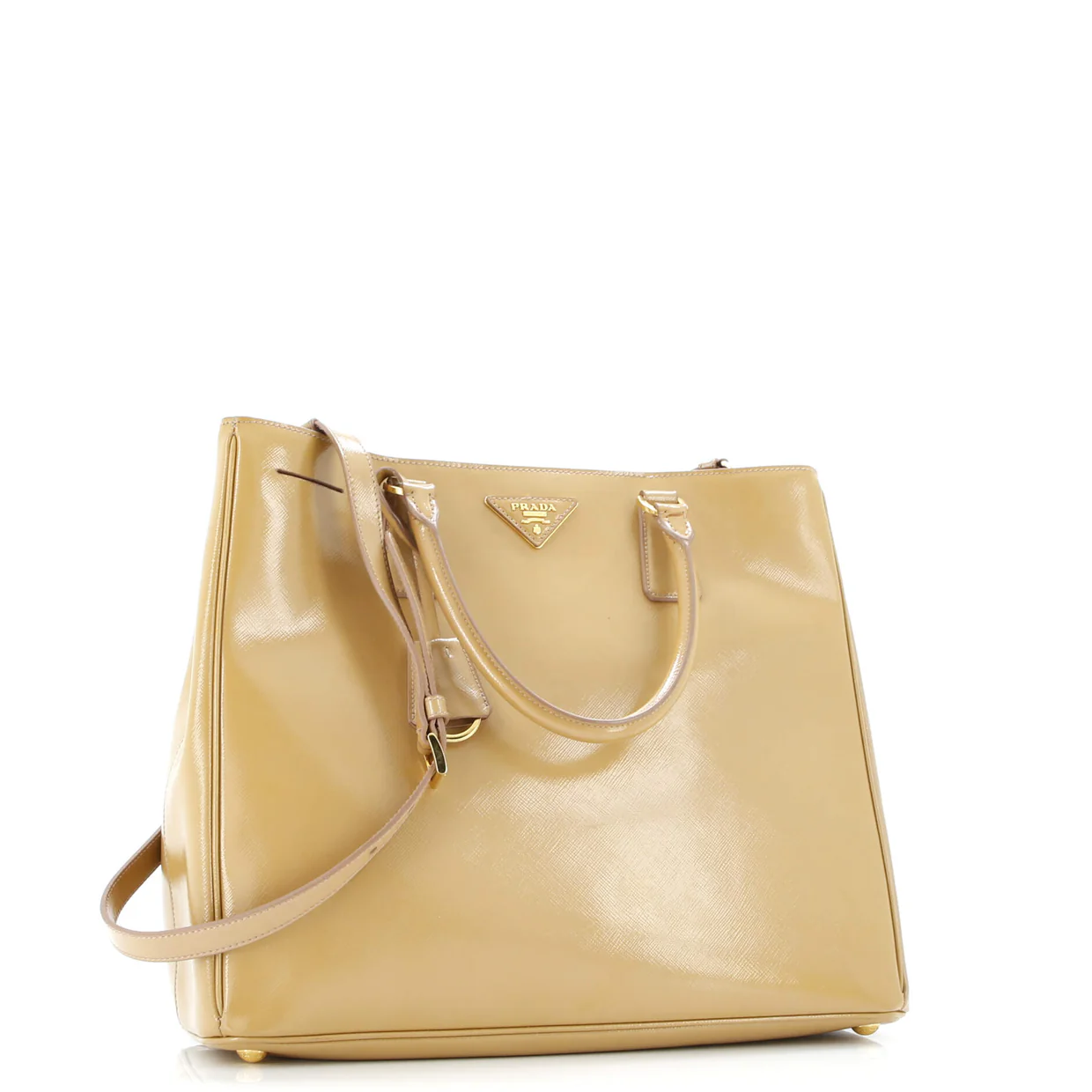 Lux Open Tote Vernice Saffiano Leather Tall - Deep Luxury