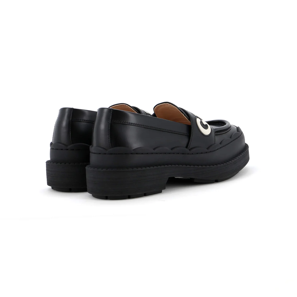 Women's Ornella Logo Loafers Leather - Deep Luxury