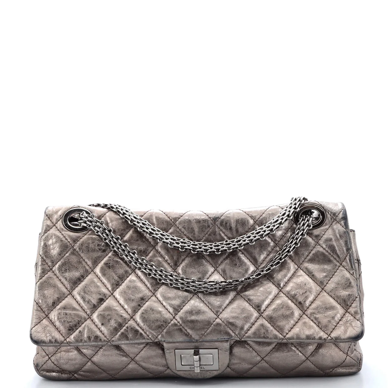 Reissue 2.55 Flap Bag Quilted Metallic Aged Calfskin 227 - Deep Luxury