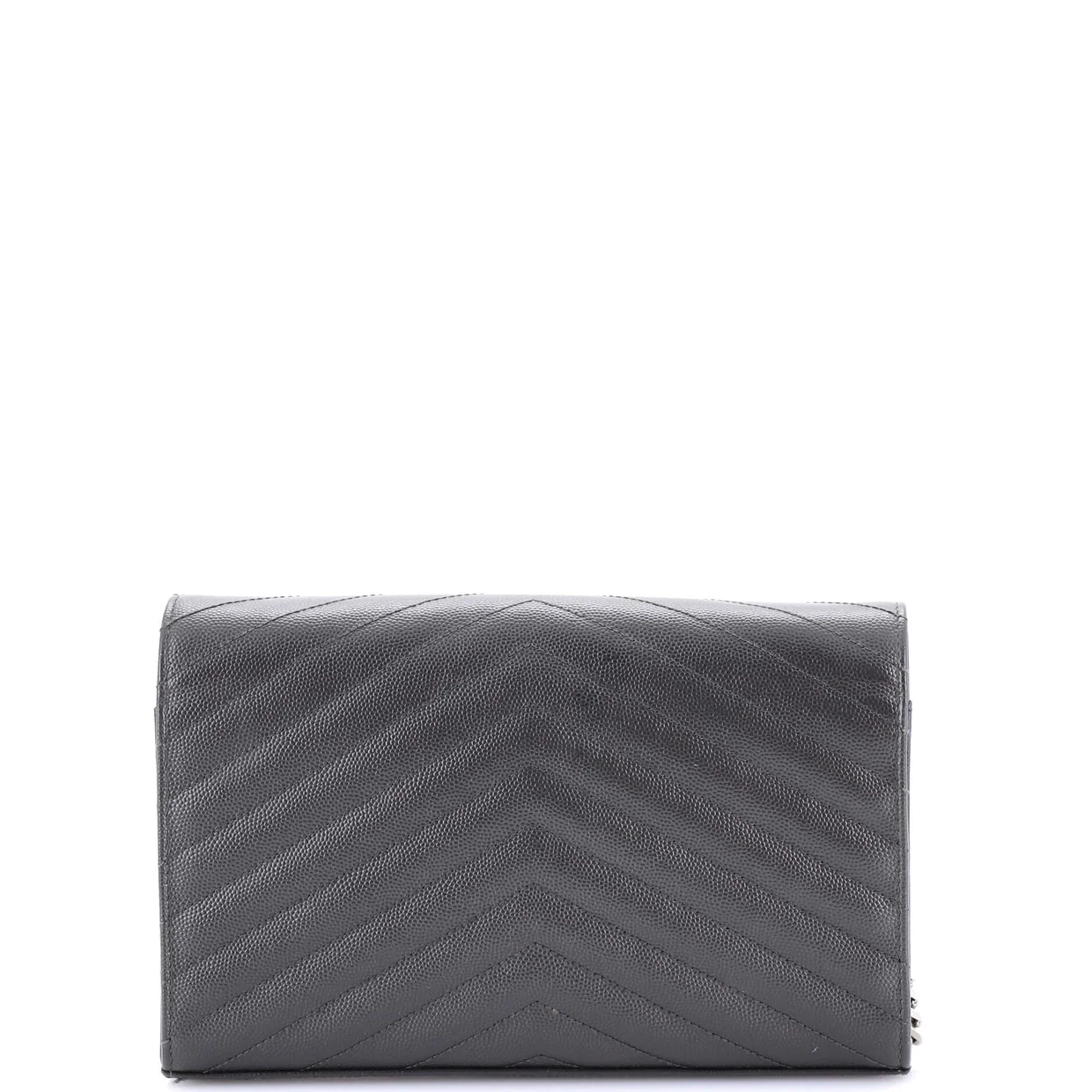 Classic Monogram Wallet on Chain Matelasse Chevron Leather Medium - Deep Luxury