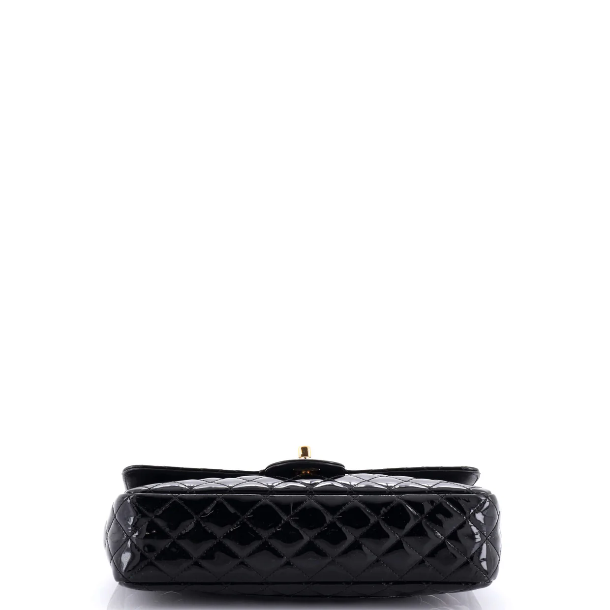 Valentine Hearts Flap Bag Quilted Patent Medium - Deep Luxury