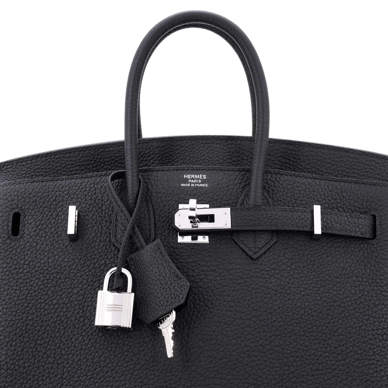Birkin Handbag Noir Togo with Palladium Hardware 25 - Deep Luxury
