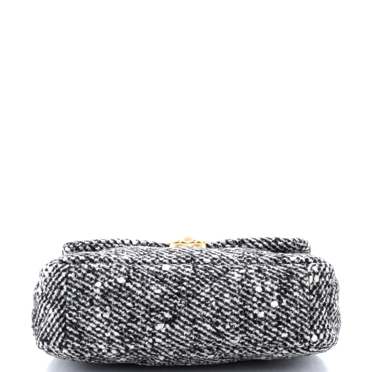 19 Flap Bag Quilted Wool Medium - Deep Luxury