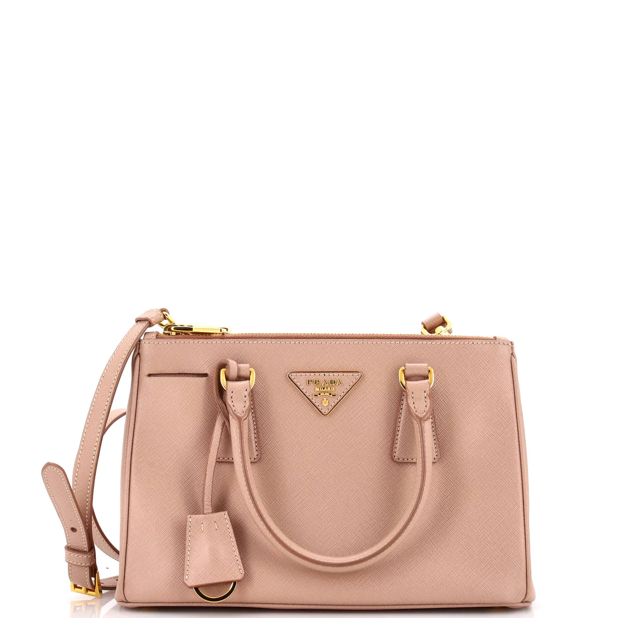 Double Zip Lux Tote Saffiano Leather Mini - Deep Luxury