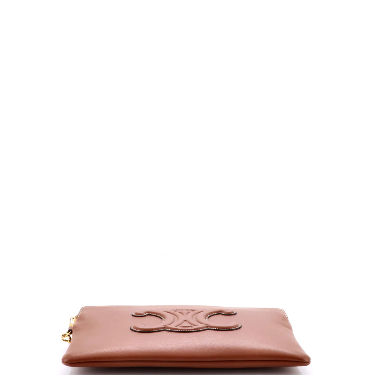 Cuir Triomphe Wristlet Pouch Leather Small - Deep Luxury