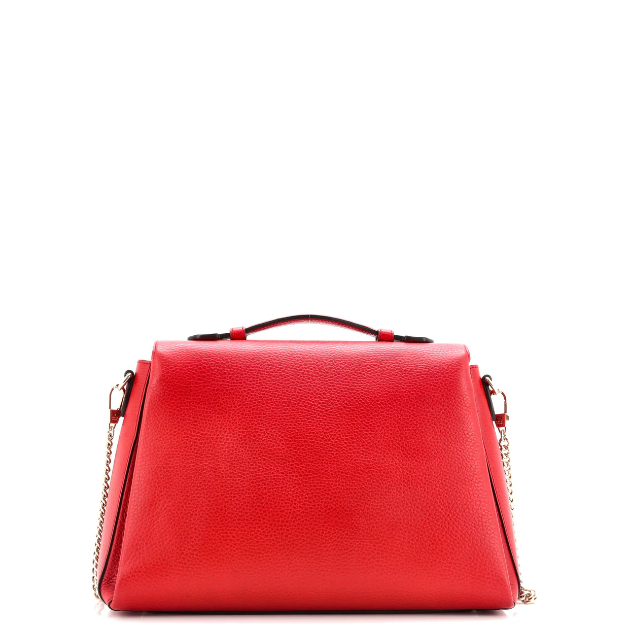 Interlocking Top Handle Bag Leather Medium - Deep Luxury