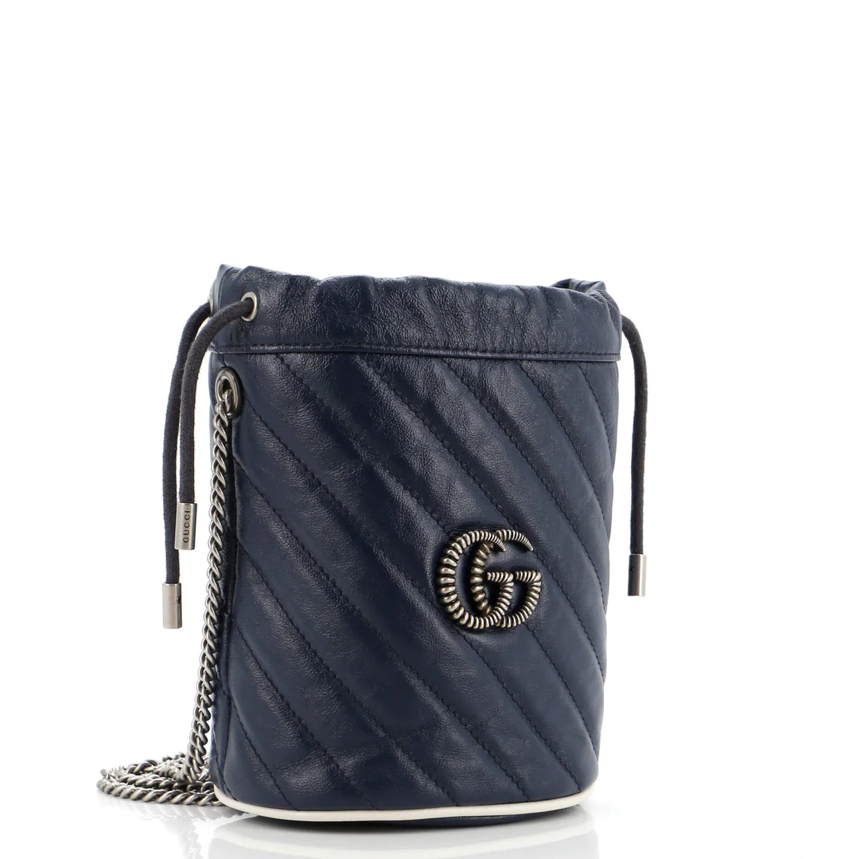 GG Marmont Bucket Bag Diagonal Quilted Leather Mini - Deep Luxury