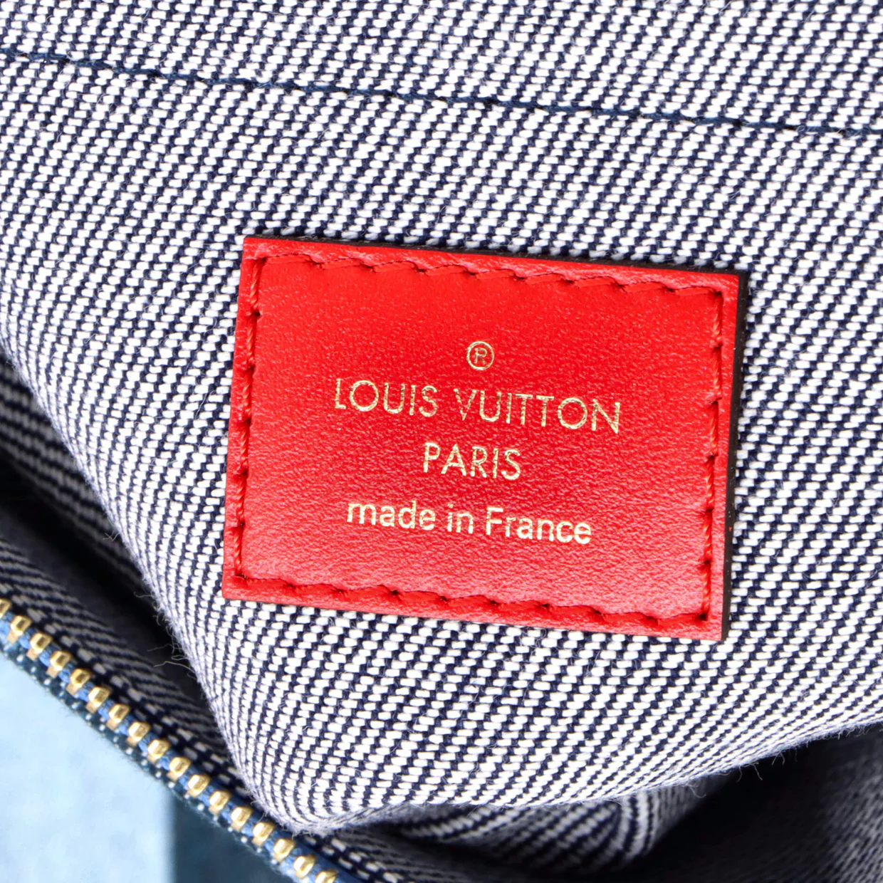 Neverfull Tote Damier and Monogram Patchwork Denim MM - Deep Luxury