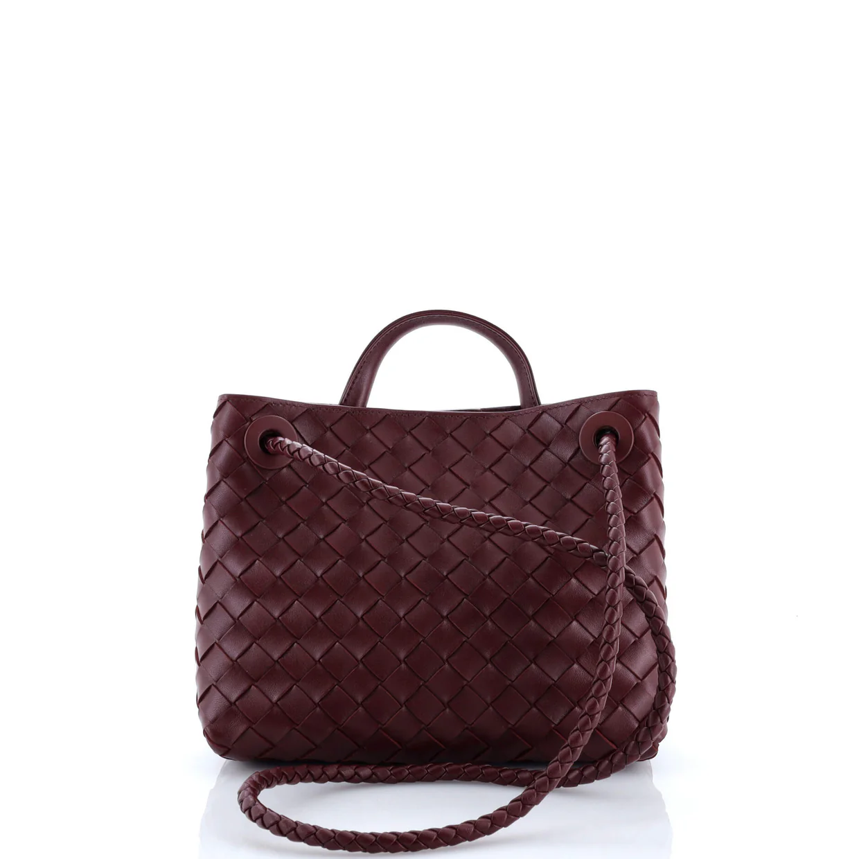 Andiamo Top Handle Bag Intrecciato Nappa Small - Deep Luxury