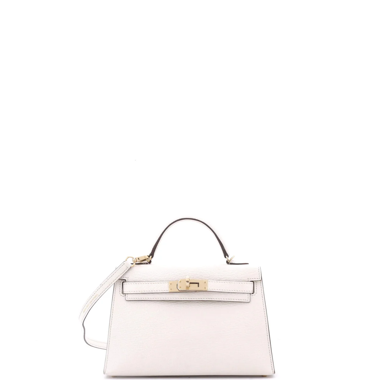 Kelly Mini II Bag Bicolor Chevre Mysore with Permabrass Hardware 20 - Deep Luxury