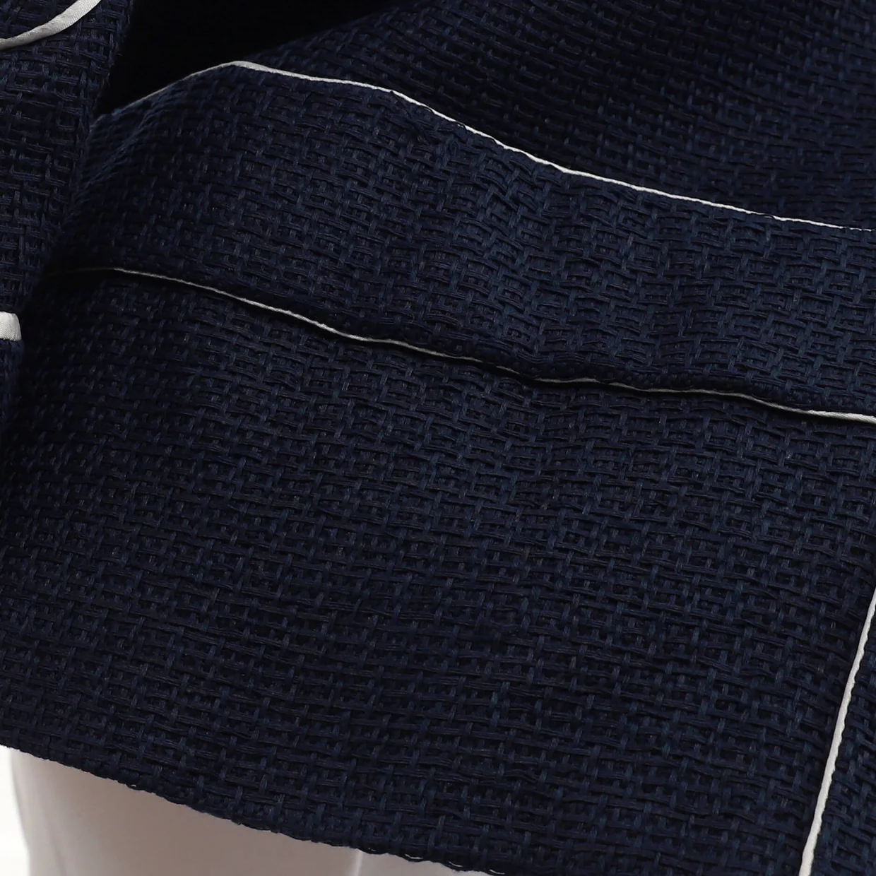 Women's Trim Collarless Jacket Tweed with SIlk - Deep Luxury