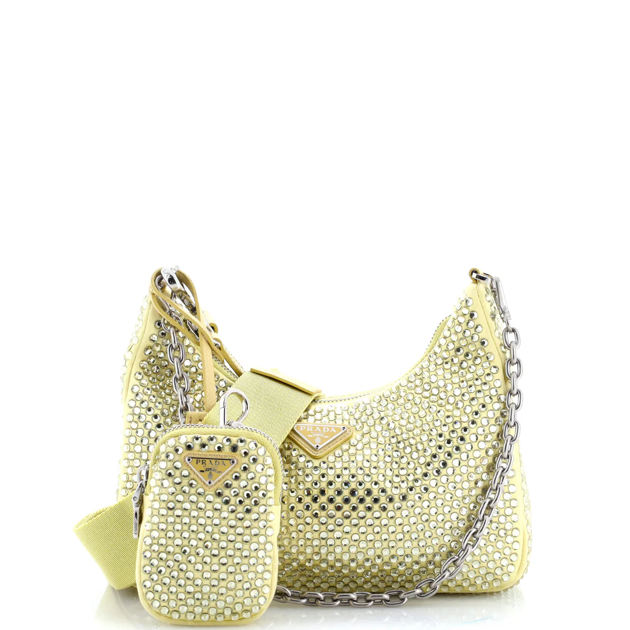 Re-Edition 2005 Shoulder Bag Crystal Embellished Satin Small - Deep Luxury