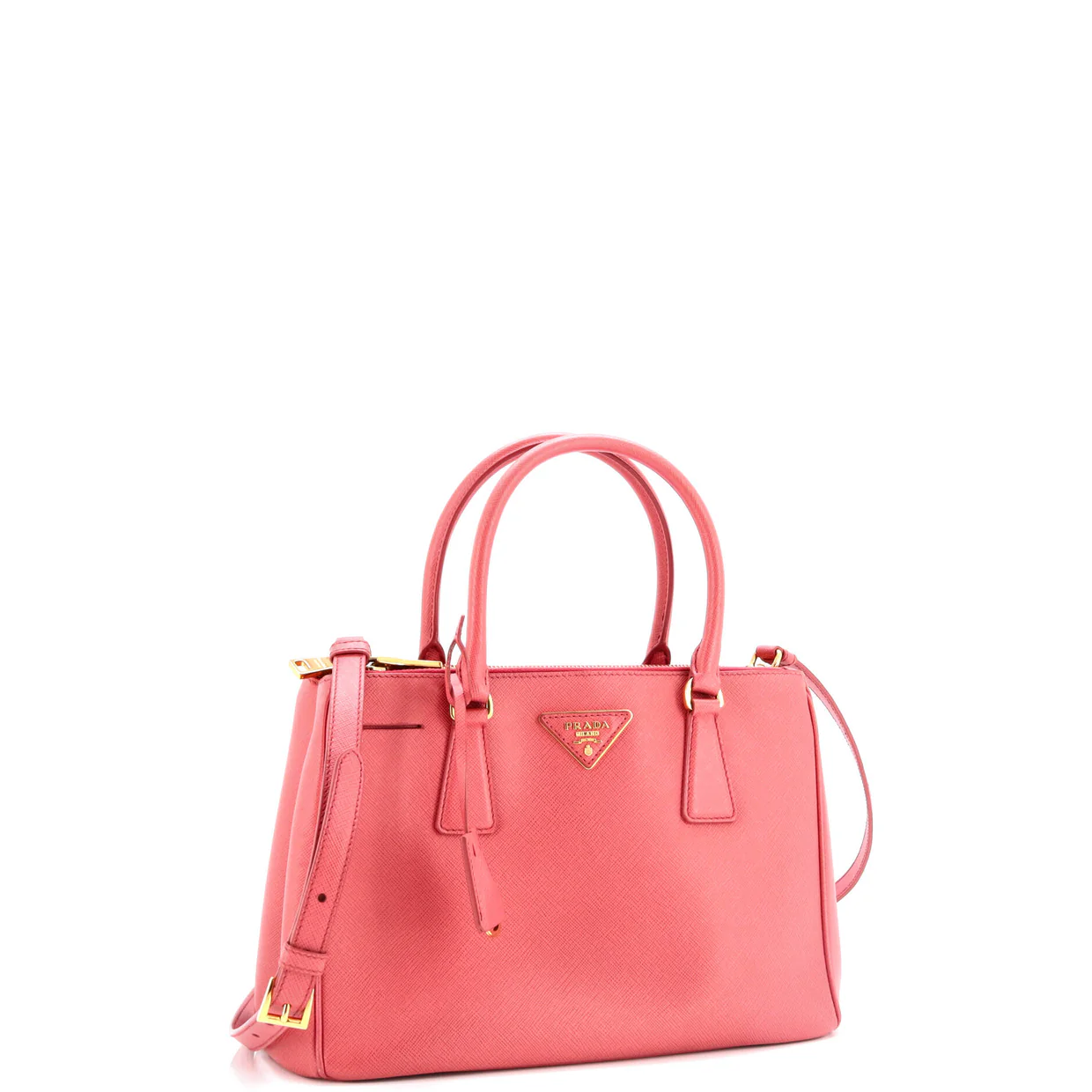 Galleria Double Zip Tote Saffiano Leather Small - Deep Luxury