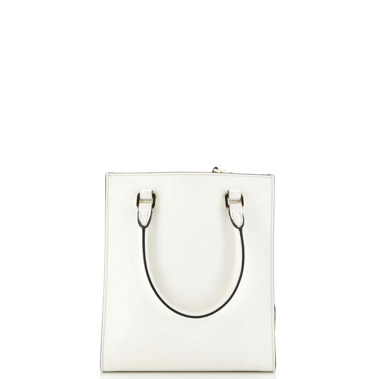 Lux Embossed Logo Tote Saffiano Leather Small - Deep Luxury