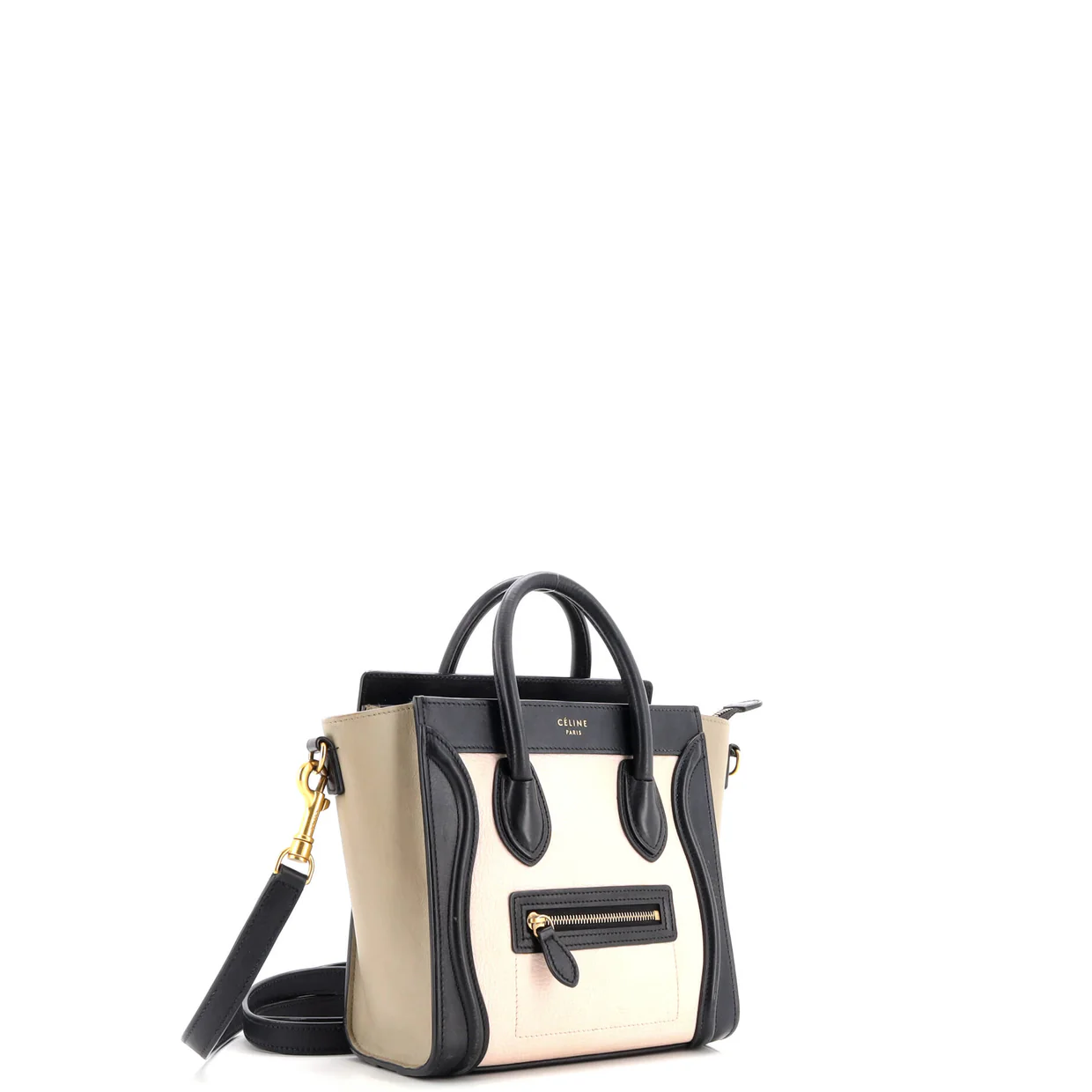 Tricolor Luggage Bag Leather Nano - Deep Luxury