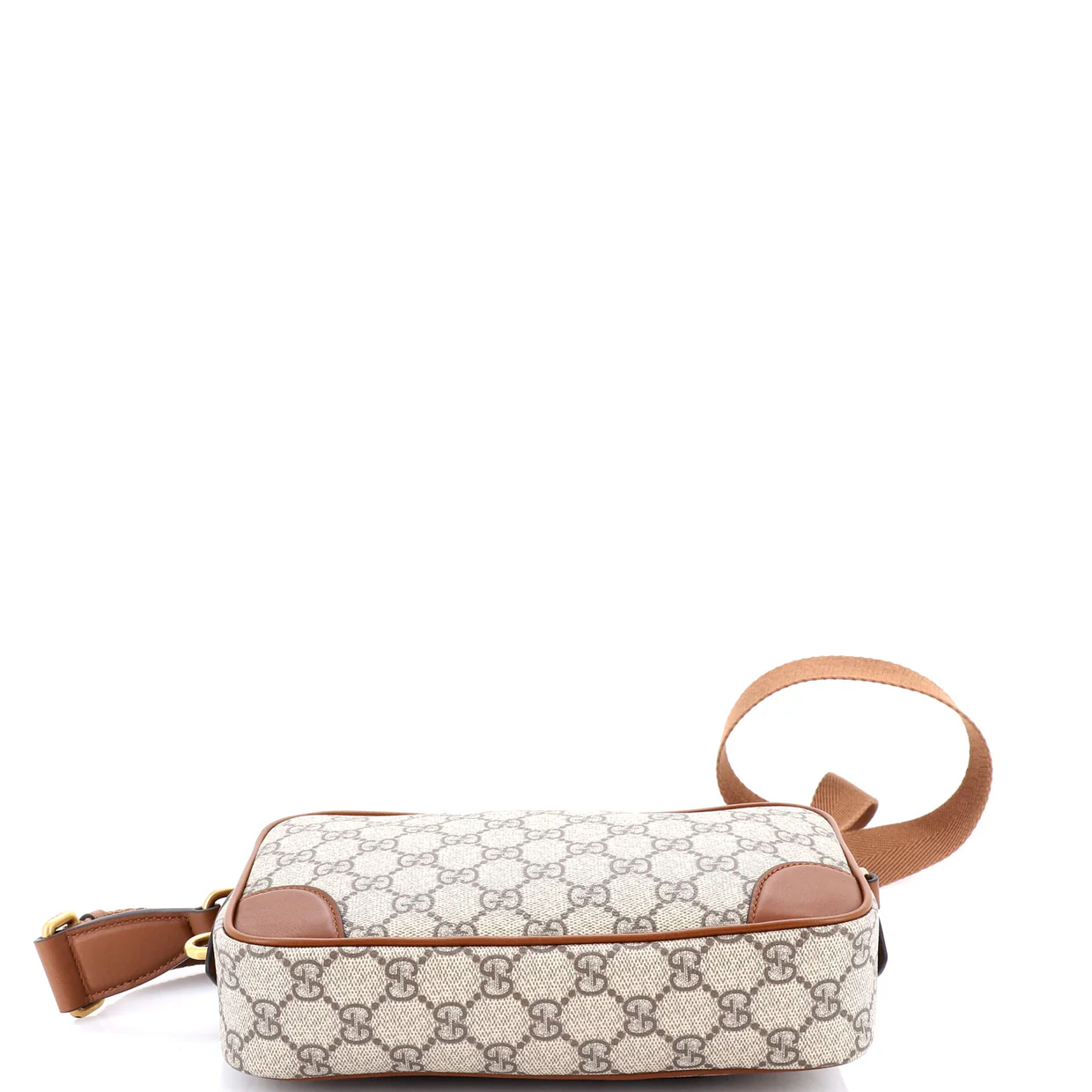 Emblem Crossbody Bag GG Coated Canvas with Leather Small - Deep Luxury