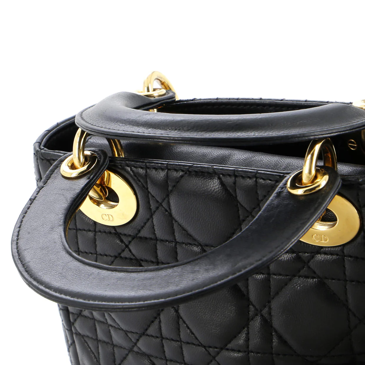 Lady Dior Bag Cannage Quilt Lambskin Mini - Deep Luxury