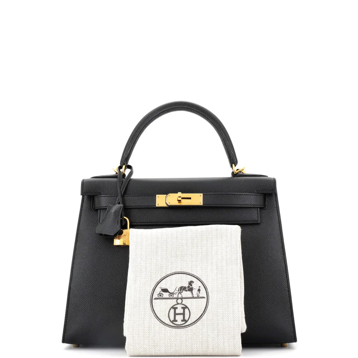 Kelly Handbag Noir Epsom with Gold Hardware 28 - Deep Luxury