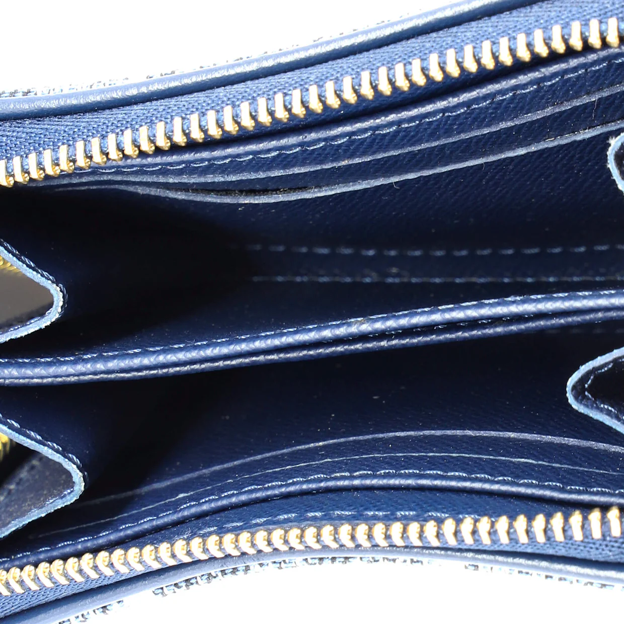 Zippy Coin Purse Monogram Jacquard Denim - Deep Luxury