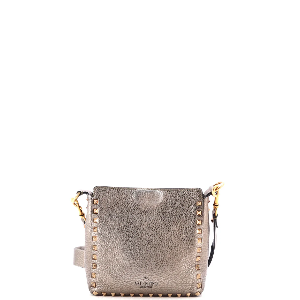 Rockstud Flip Lock Messenger Bag Leather Mini - Deep Luxury