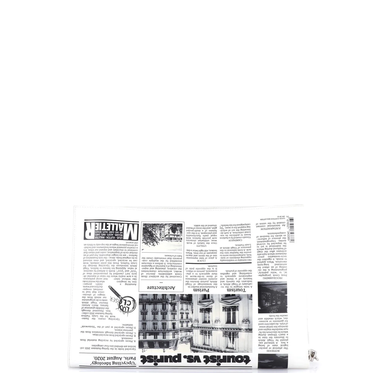 Newspaper Pouch Printed Leather - Deep Luxury