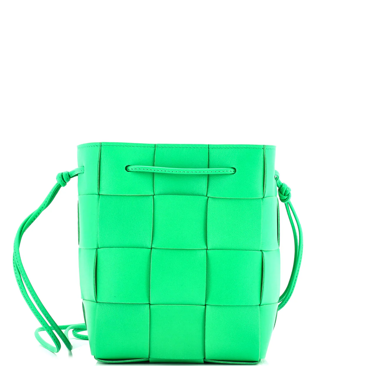 Cassette Bucket Bag Maxi Intrecciato Leather Small - Deep Luxury