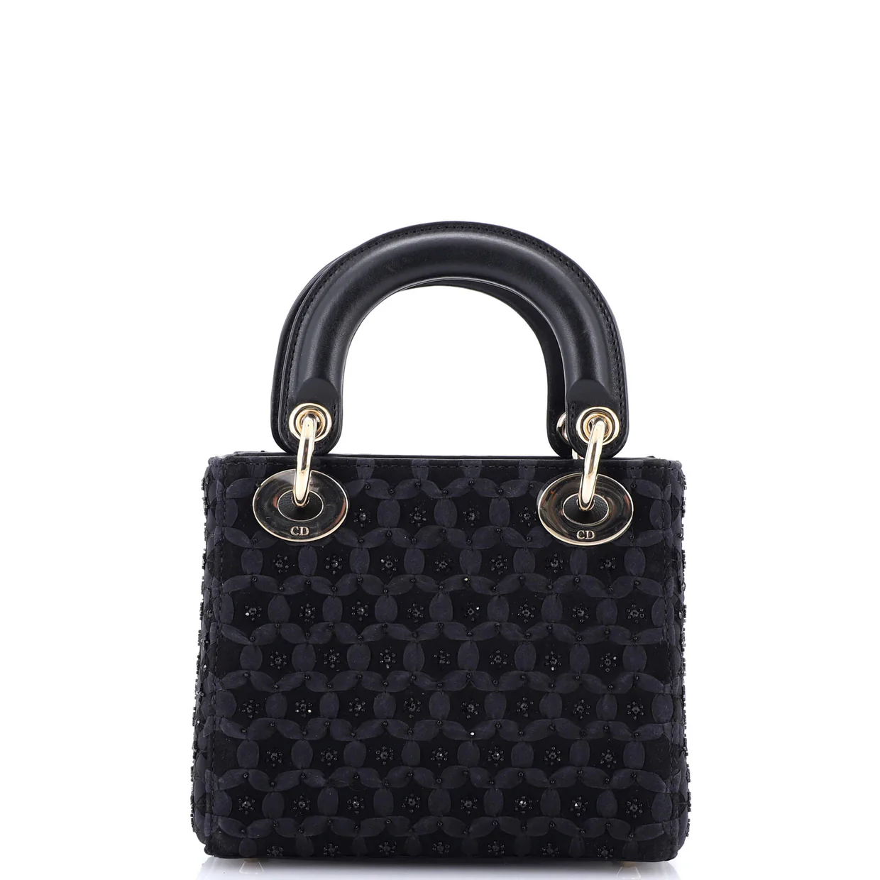 Lady Dior Chain Bag Embellished Satin Mini - Deep Luxury