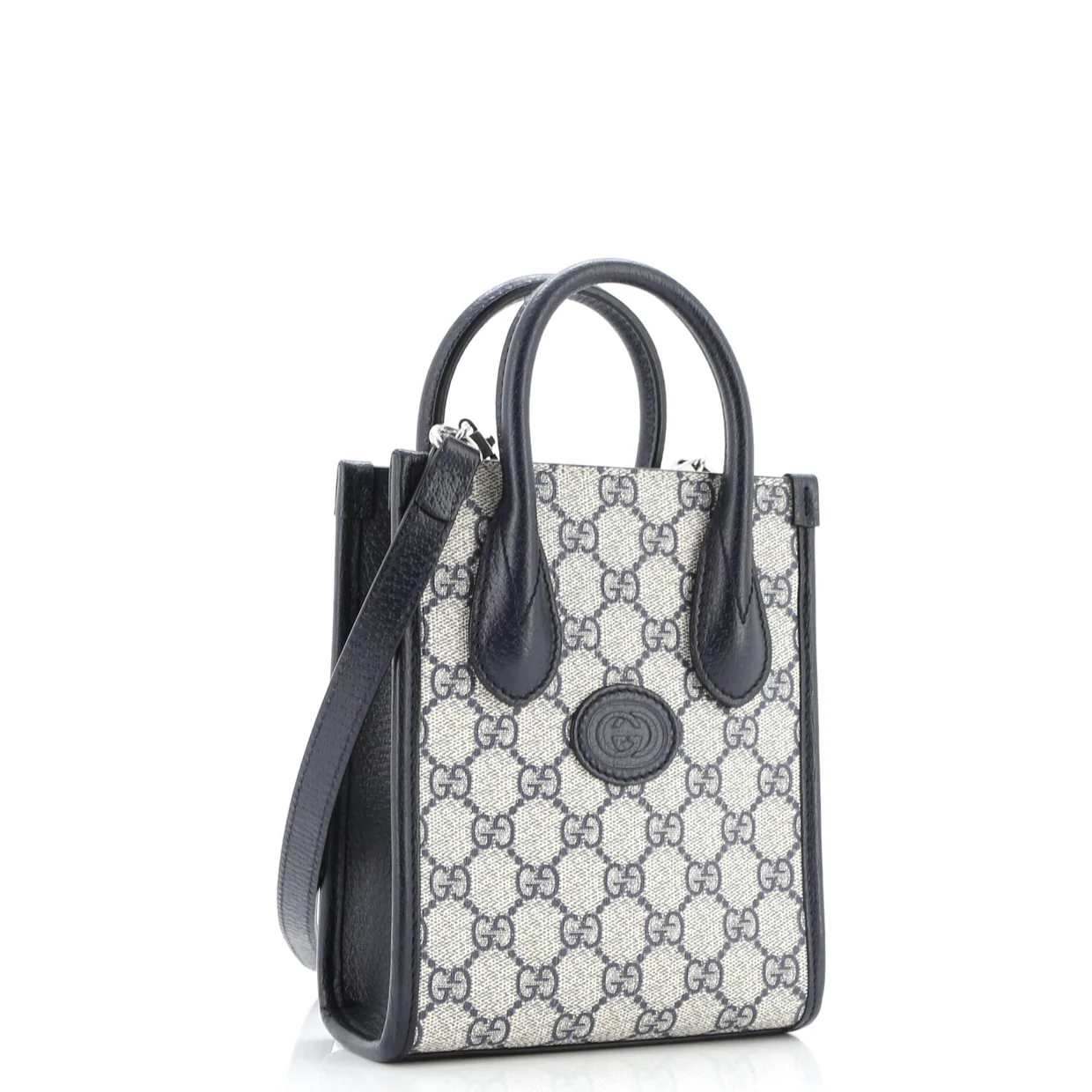 Interlocking G Patch Tote GG Coated Canvas Mini - Deep Luxury