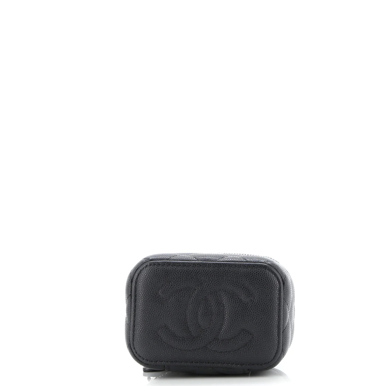 Classic Vanity Case with Chain Quilted Caviar Mini - Deep Luxury