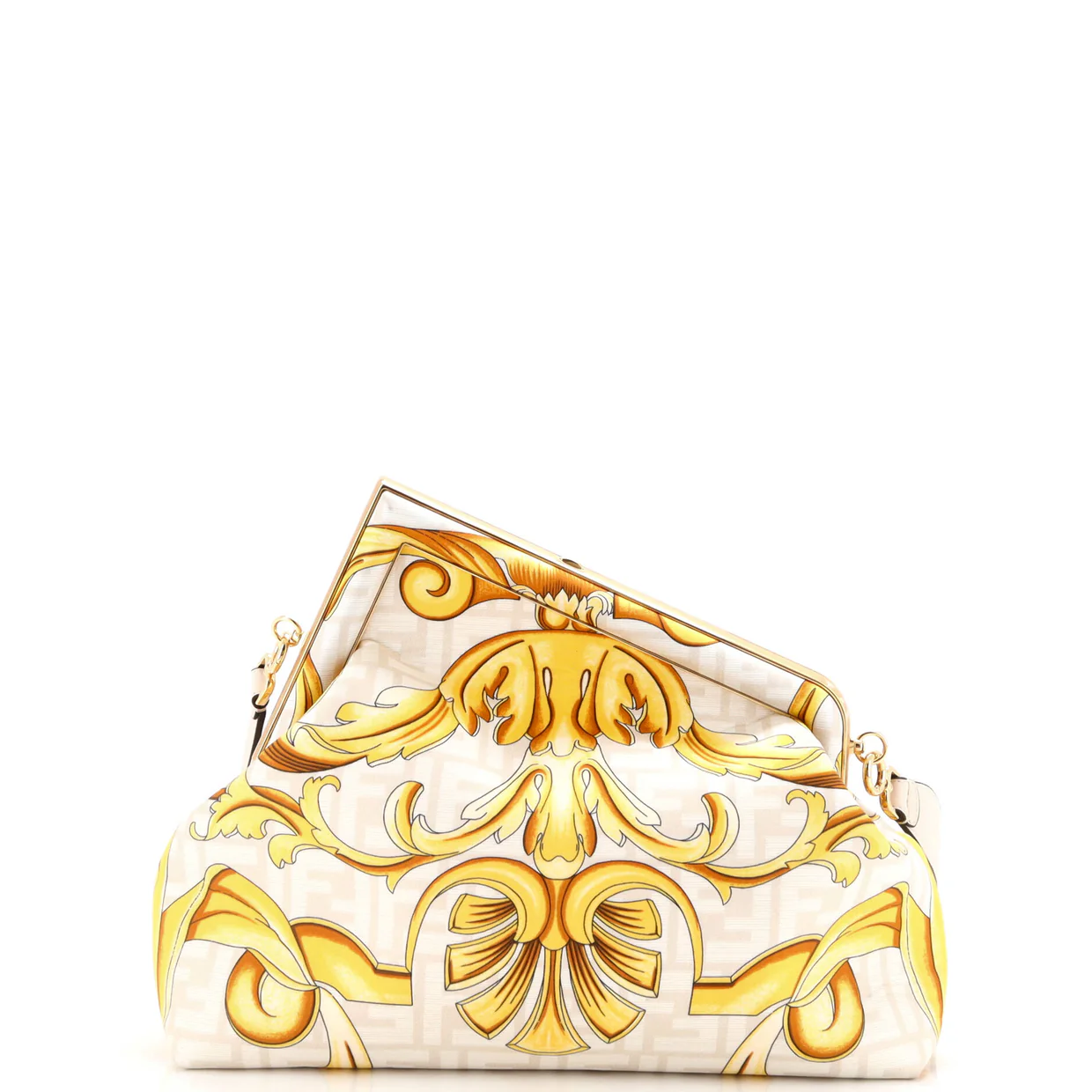x Versace Fendace First Bag Printed Zucca Silk Medium - Deep Luxury