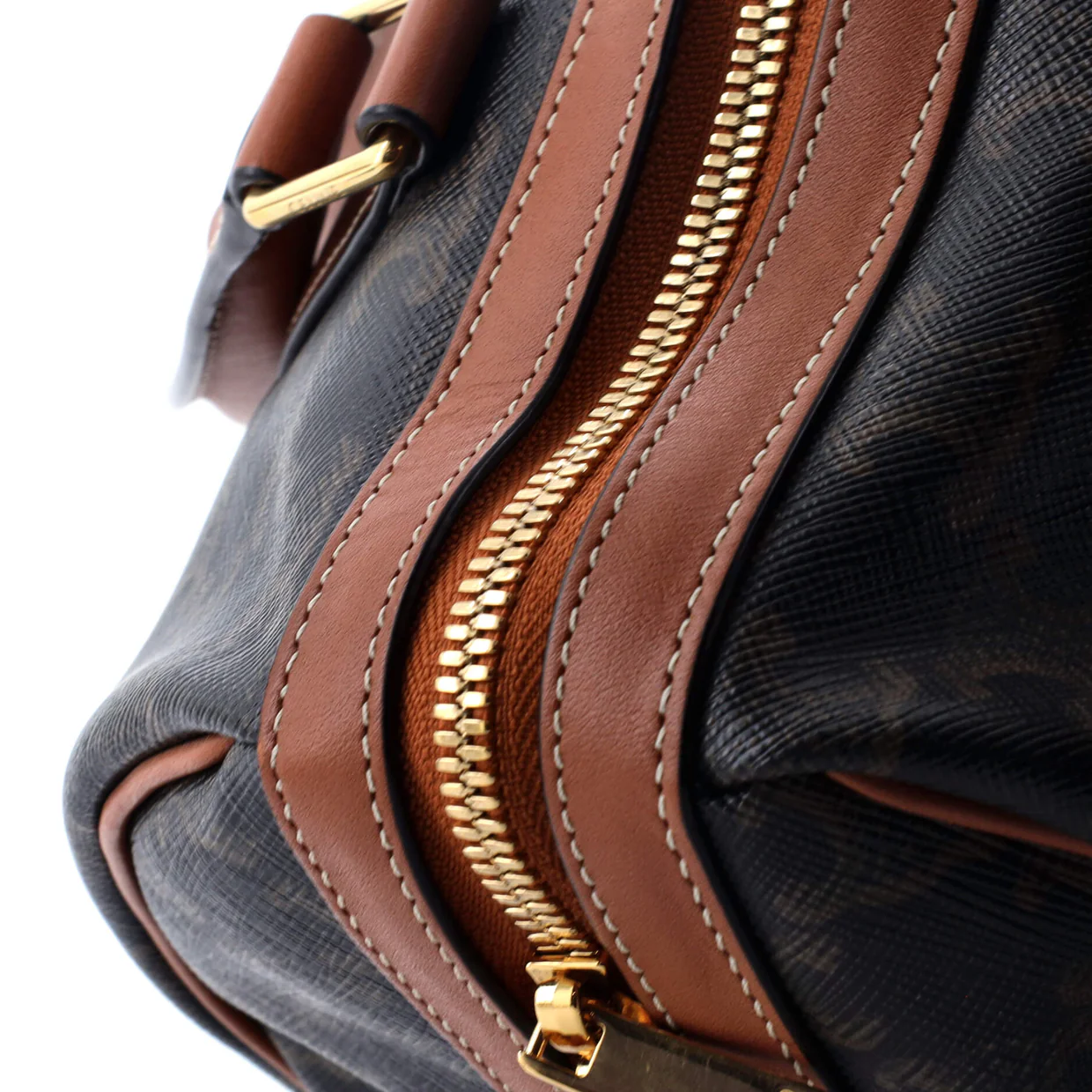 Boston Bag Triomphe Coated Canvas Medium - Deep Luxury