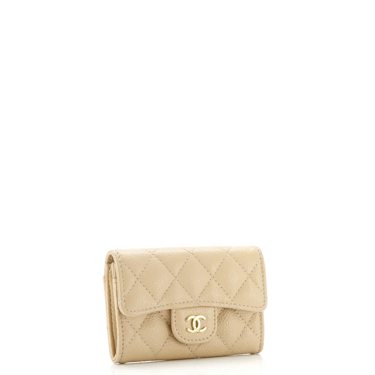 Classic Flap Card Case Quilted Caviar - Deep Luxury