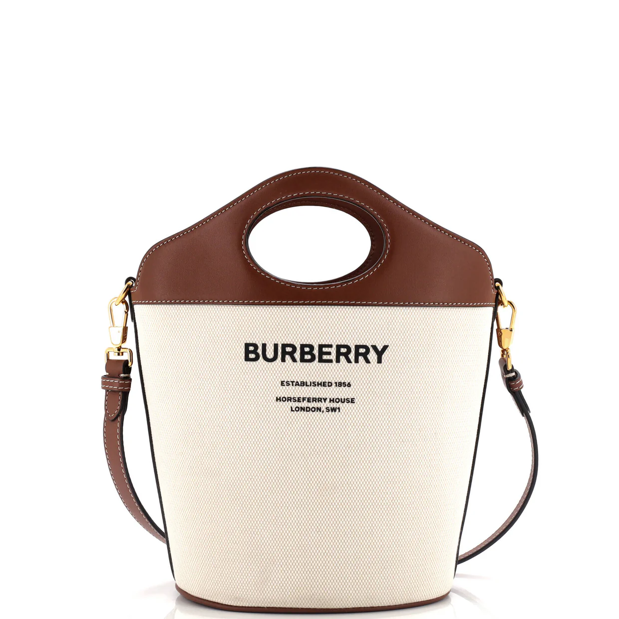 Pocket Bucket Bag Canvas with Leather Small - Deep Luxury