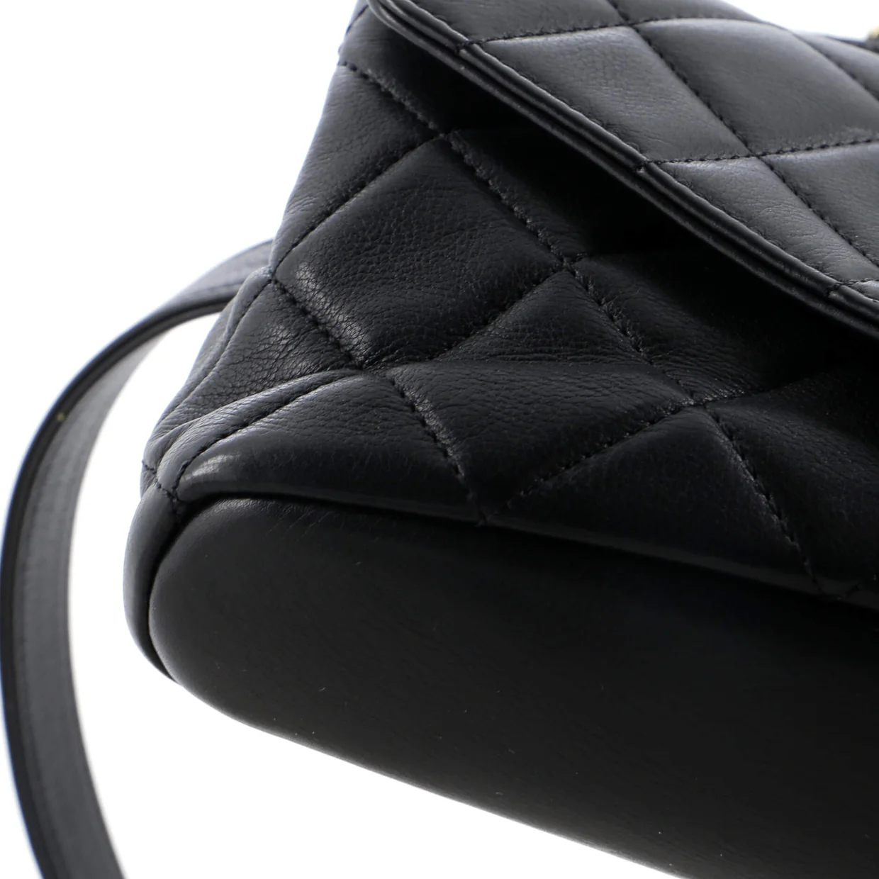 Carry With Chic Chain Flap Waist Bag Quilted Calfskin - Deep Luxury