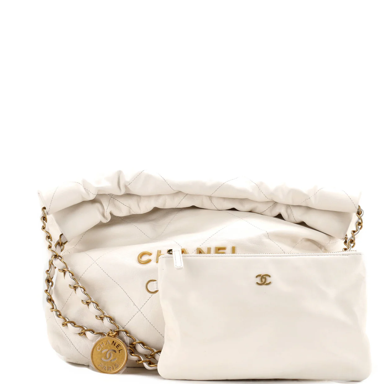22 Chain Hobo Quilted Calfskin Small - Deep Luxury