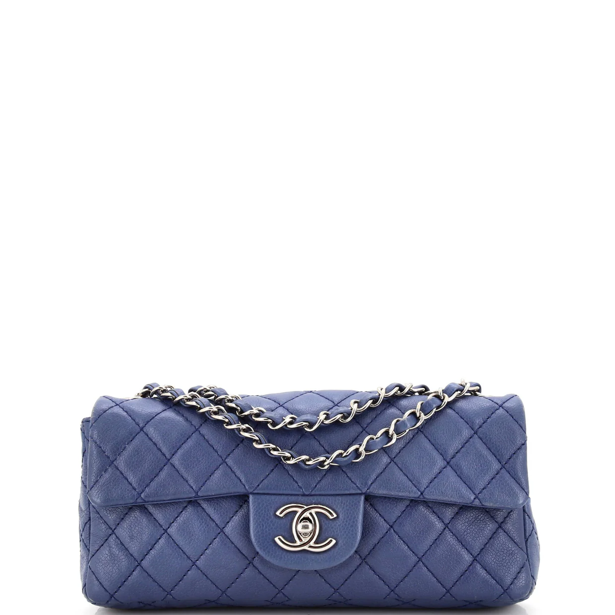 Classic Single Flap Bag Quilted Caviar East West - Deep Luxury