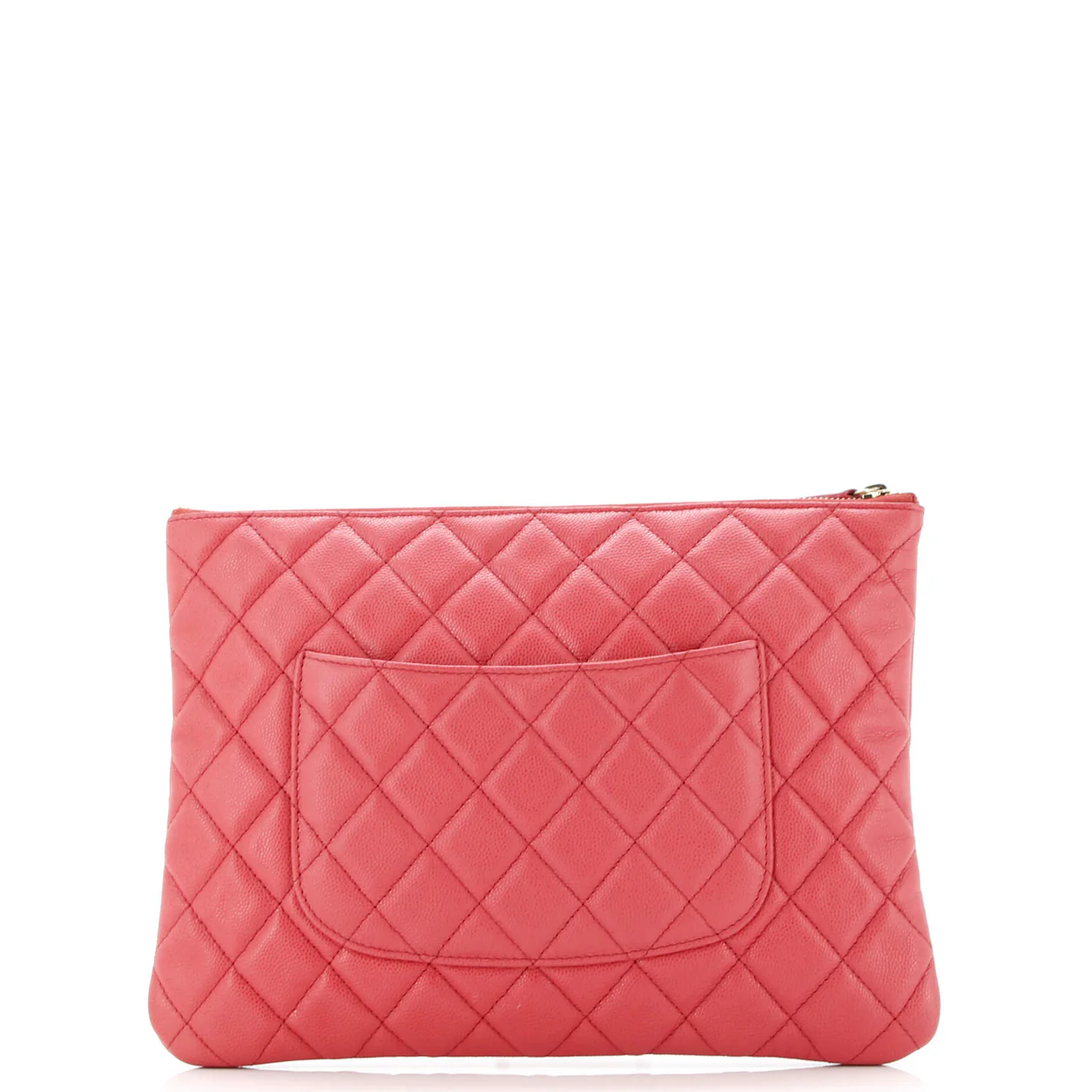 O Case Clutch Quilted Caviar Medium - Deep Luxury