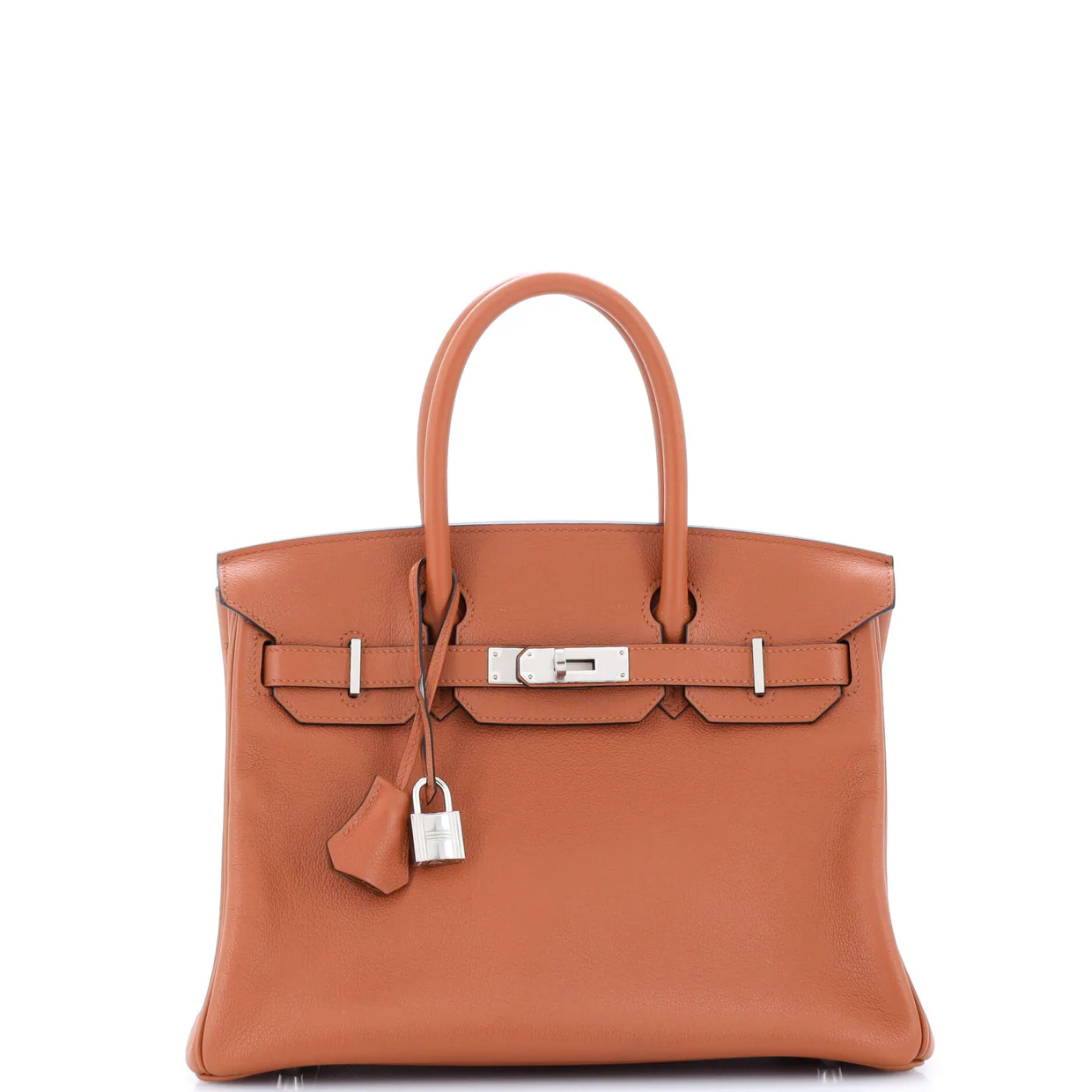 Birkin Handbag Cuivre Novillo with Palladium Hardware 30 - Deep Luxury