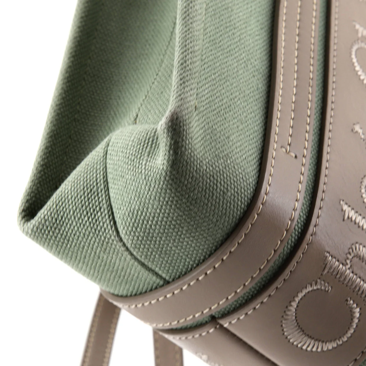 Woody Convertible Tote Linen and Leather Small - Deep Luxury